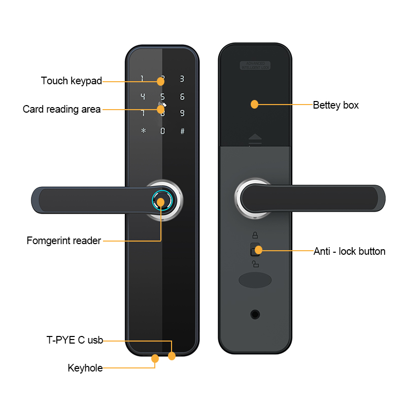 Smart Lock Zigbee Gateway - Serratura Intelligente con Impronta Digitale, Wi-Fi