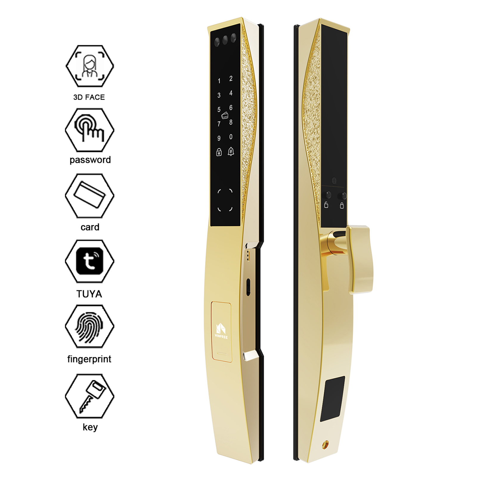 Smart Door Lock 3D Face Palm Vein - Serratura Intelligente WINFREE Tuya Wifi con