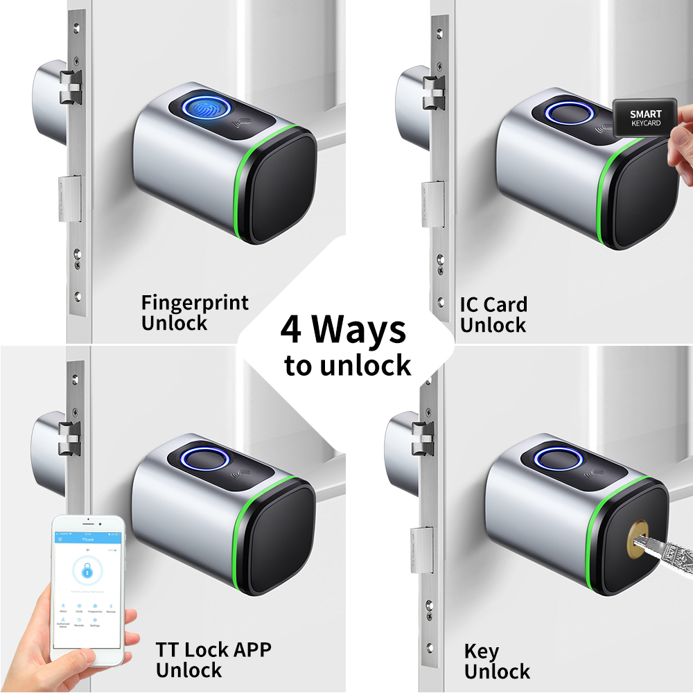 Fingerprint Padlock Weatherproof - Cilindro intelligente digitale elettronico con app