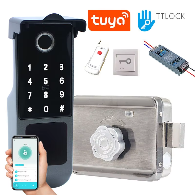 Smart Rim Lock Wifi Fingerprint - Serratura Intelligente TTLock con Gateway Integrato
