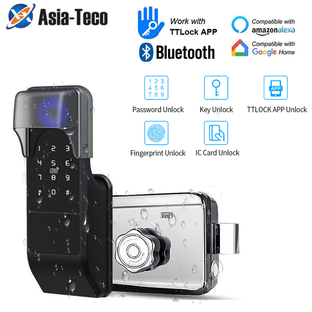 Smart Lock Deadbolt Keypad Bluetooth - IP65 Impermeabile TTLock Impronte Digitali Smart