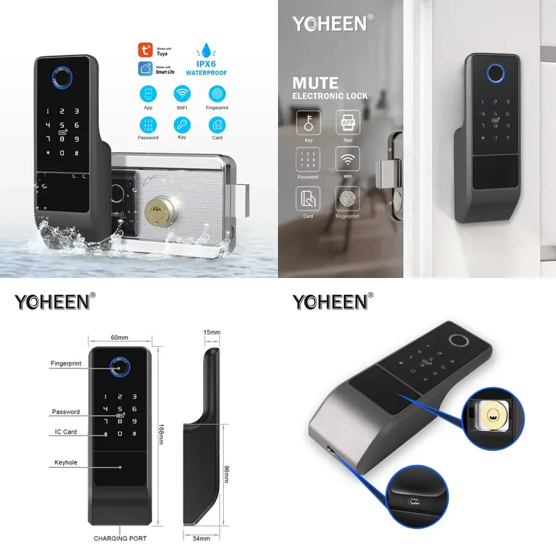 Smart Rim Lock Wifi Fingerprint - Serratura Intelligente Elettronica a Doppia Faccia