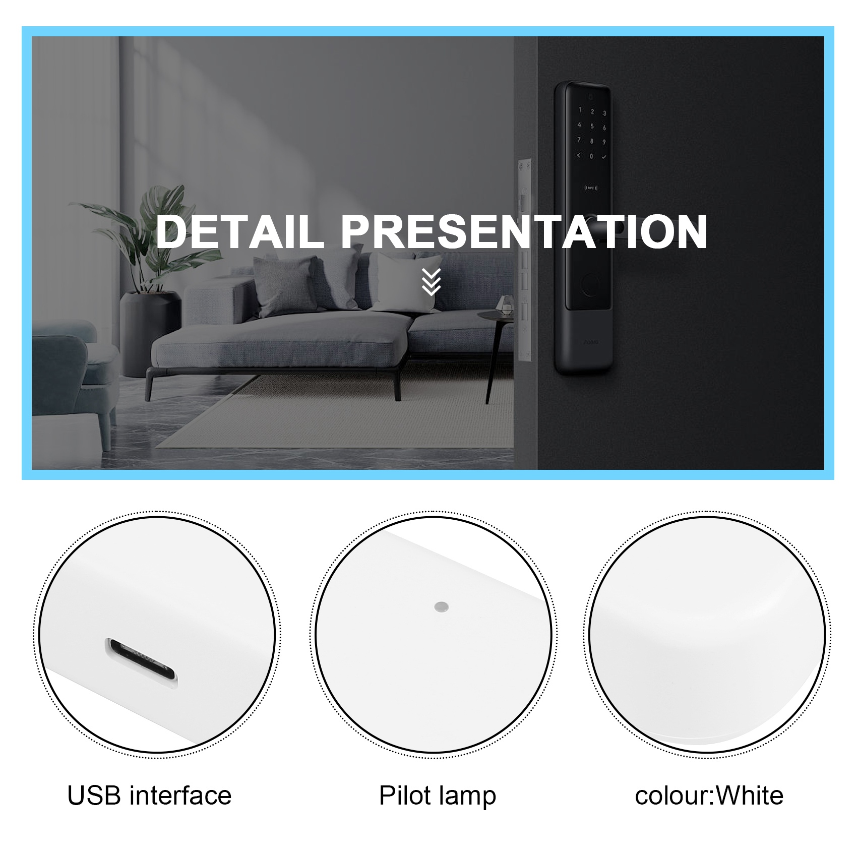 Smart Door Lock Fingerprint Wifi - Gateway Bluetooth Wifi con Controllo Tramite