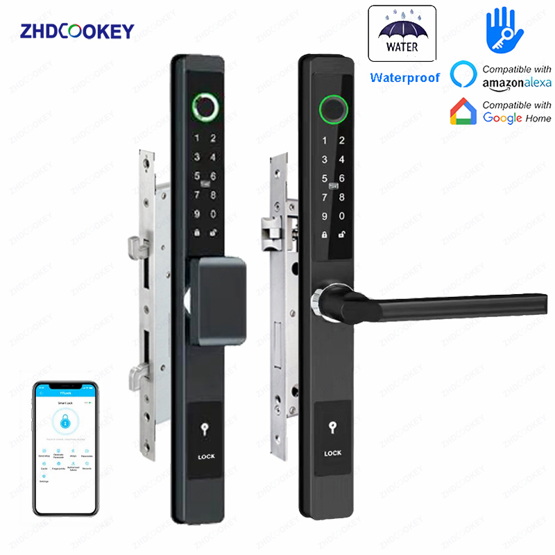 Smart Lock For Sliding Door - Serratura Digitale Biometrica ZHDCOOKEY, Impermeabile, con