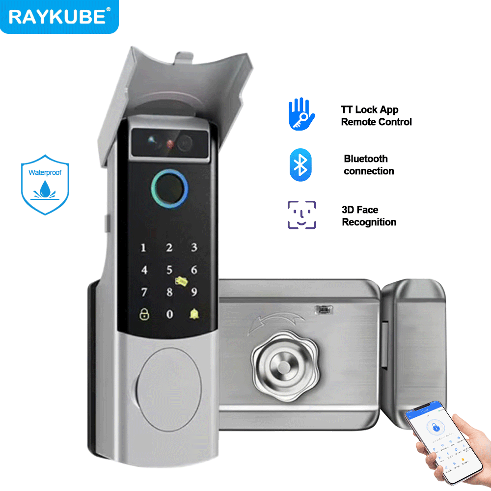 Face Recognition Door Lock - RAYKUBE V6/V8 Serratura Elettrica Impermeabile TT