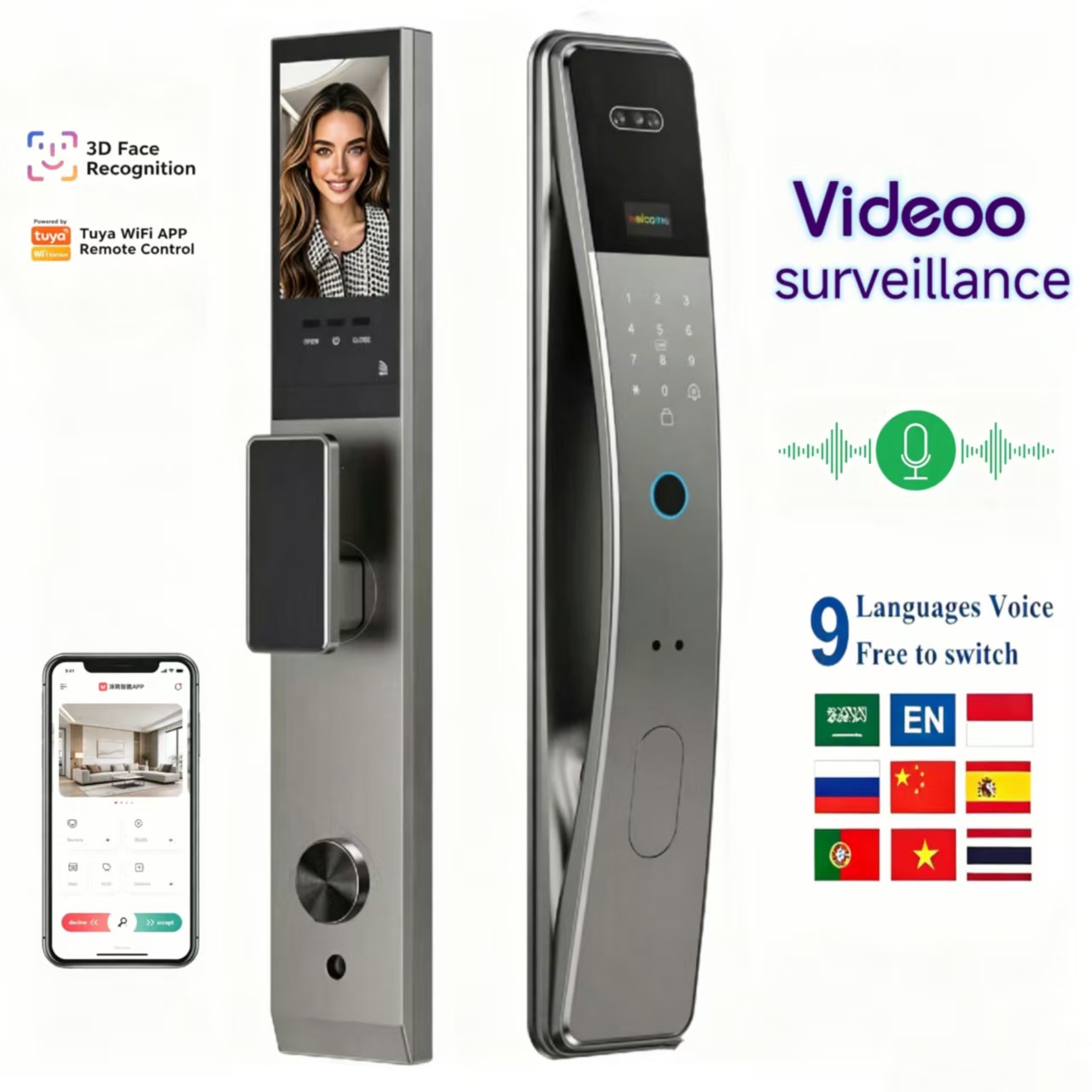 Serratura Intelligente con Pas - Video Door Lock With Camera Peephole recensione e prezzo