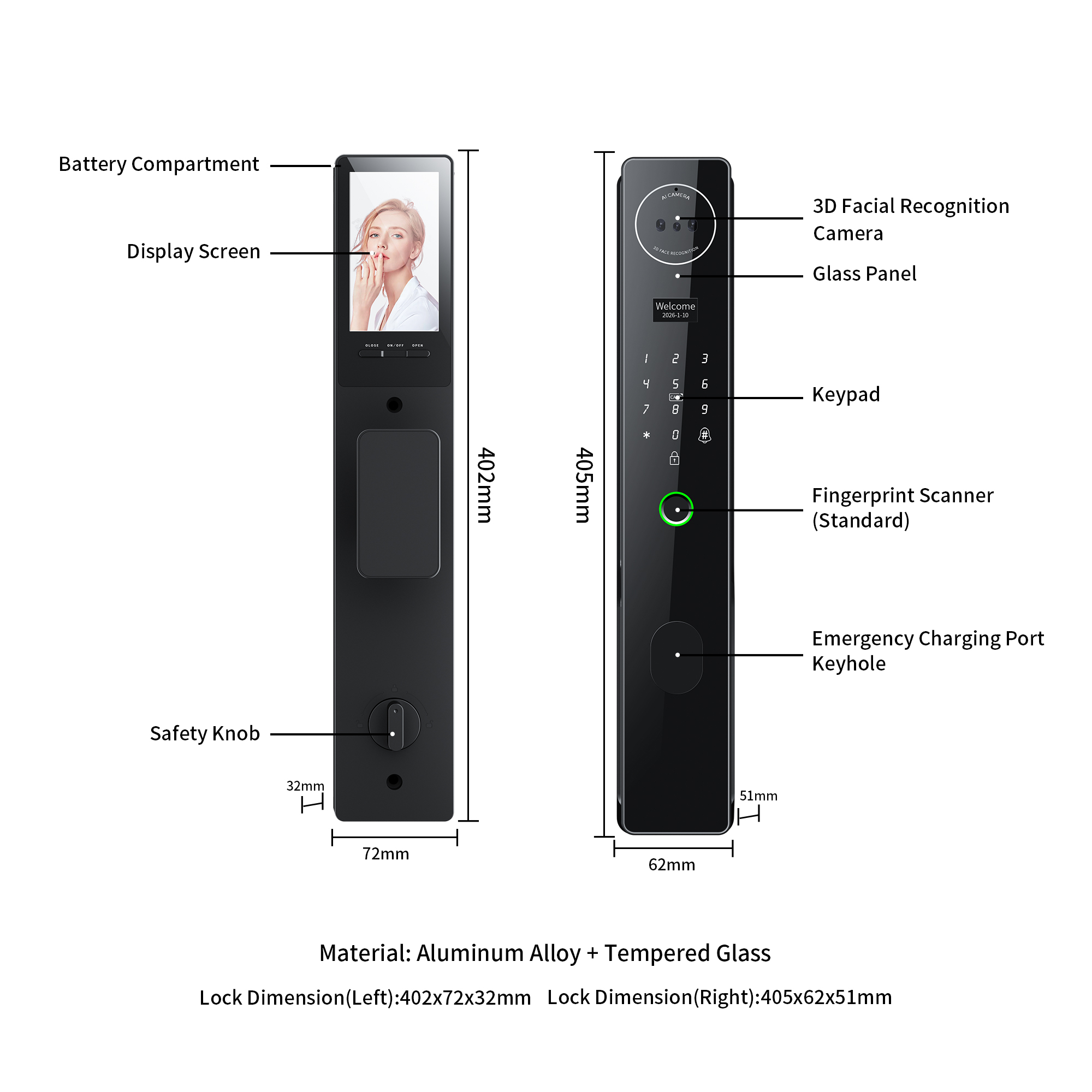 Bluelock Serratura Intelligent - Smart Door Lock With Camera Intercom recensione e prezzo