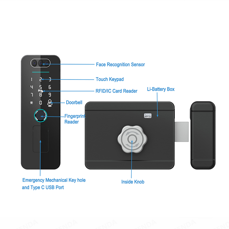 Riconoscimento facciale 3D ric - Smart Rim Lock Wifi Fingerprint recensione e prezzo