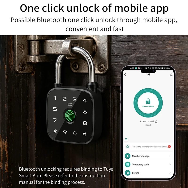 Lucchetto intelligente Tuya co - Fingerprint Padlock Weatherproof recensione e prezzo