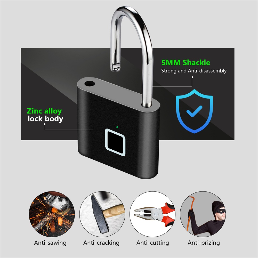 Serratura Intelligente Seeings - Fingerprint Padlock Weatherproof recensione e prezzo