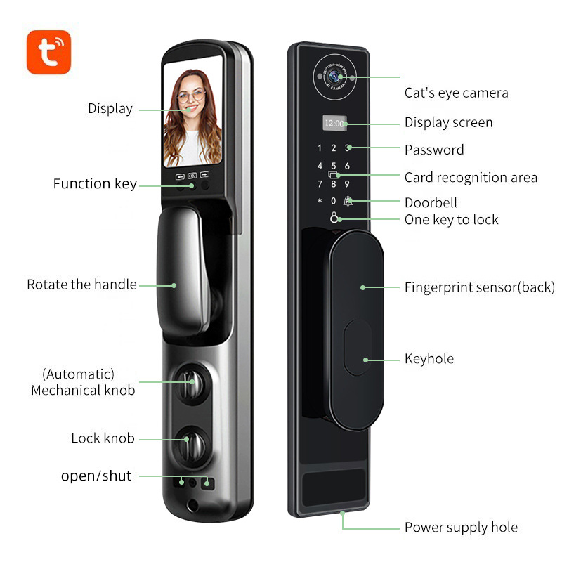 Automatico TUYA Wifi Cat Eye C - Smart Door Lock With Camera Intercom recensione e prezzo