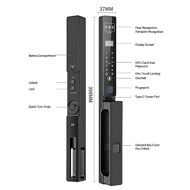 Serratura Intelligente 3D con  - Smart Door Lock 3D Face Palm Vein recensione e prezzo