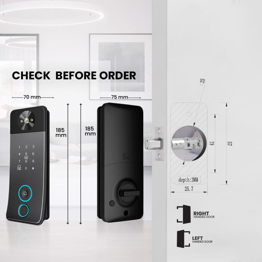 Serratura Intelligente con Tel - Smart Door Lock With Camera Intercom recensione e prezzo