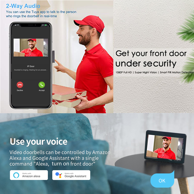 Tuya Smart 1080P Campanello Te - Smart Door Lock With Camera Intercom recensione e prezzo