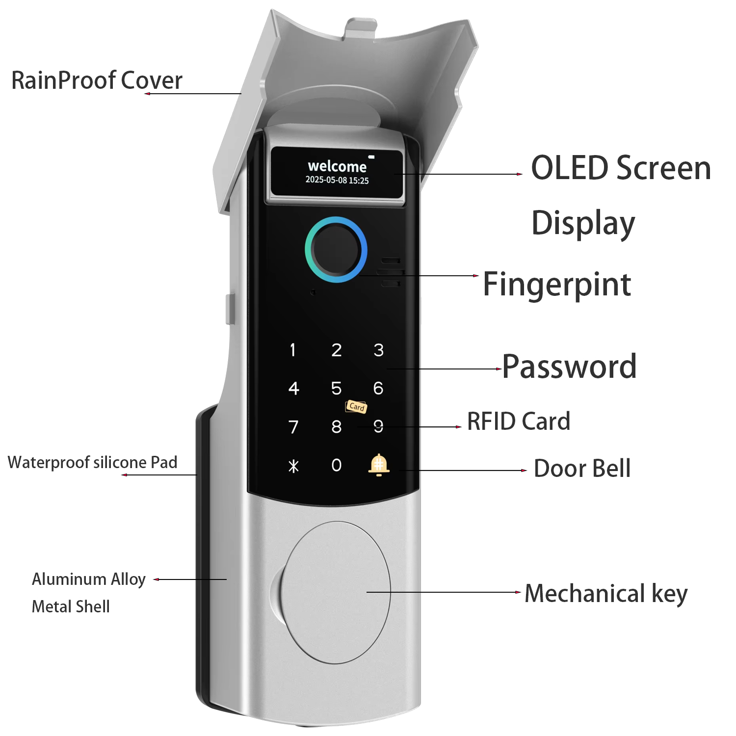 Serratura Intelligente WiFi Im - Fingerprint Padlock Weatherproof recensione e prezzo