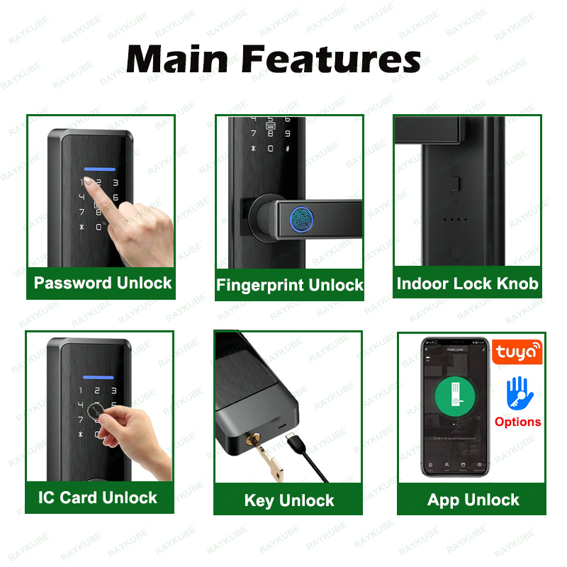 RAYKUBE L1 Black Smart Door Lo - Smart Lock Zigbee Gateway recensione e prezzo