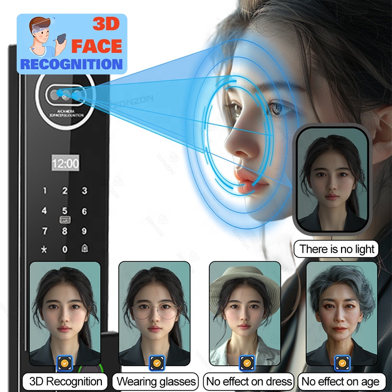 Impronta digitale automatica e - Smart Door Lock 3D Face Palm Vein recensione e prezzo