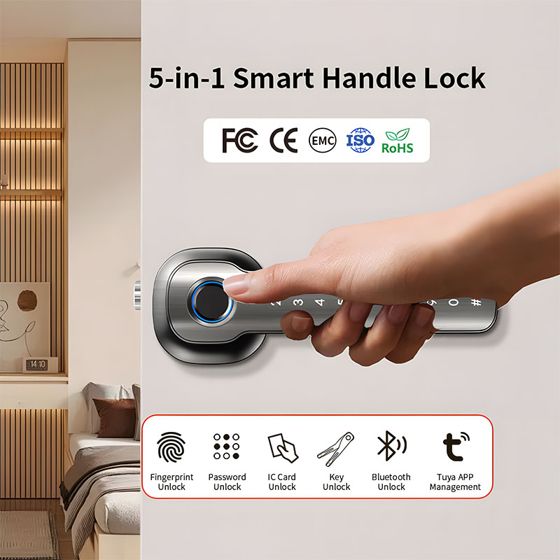 Dispositivi di Sicurezza Domes - Digital Door Lock Fingerprint Handle recensione e prezzo