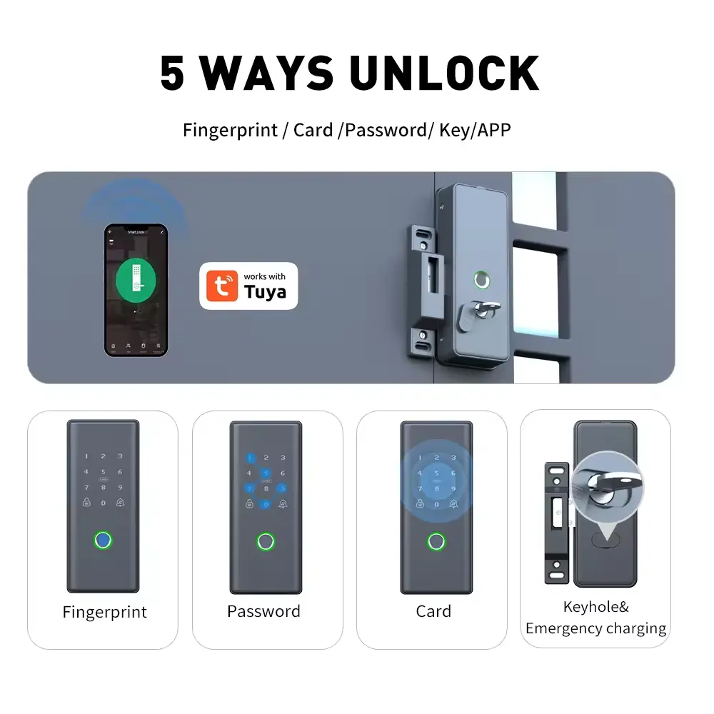 Serratura intelligente per por - Smart Rim Lock Wifi Fingerprint recensione e prezzo
