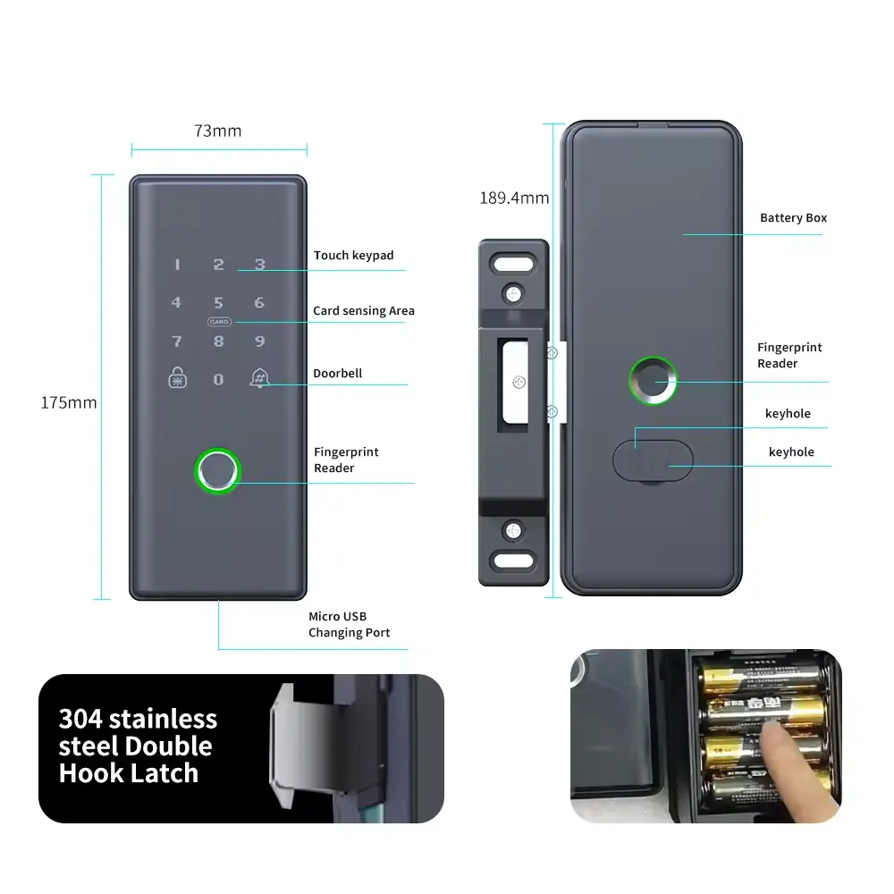 Serratura intelligente per por - Smart Rim Lock Wifi Fingerprint recensione e prezzo