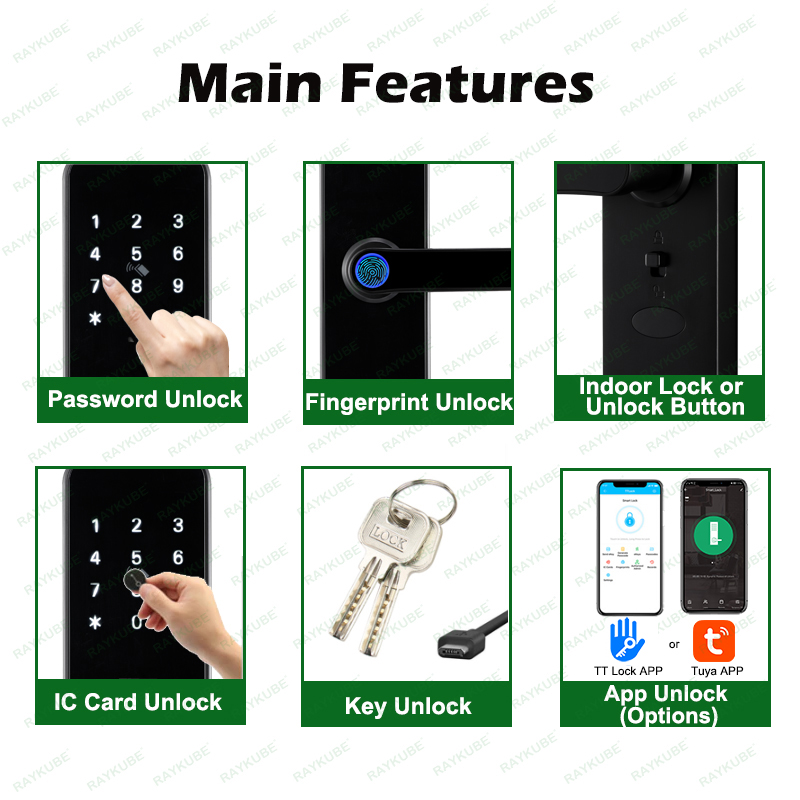 RAYKUBE K8 Smart Door Lock TTl - Smart Lock For Sliding Door recensione e prezzo