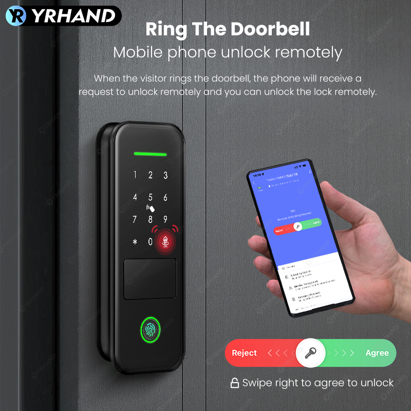 Serratura Intelligente Tuya, C - Smart Rim Lock Wifi Fingerprint recensione e prezzo