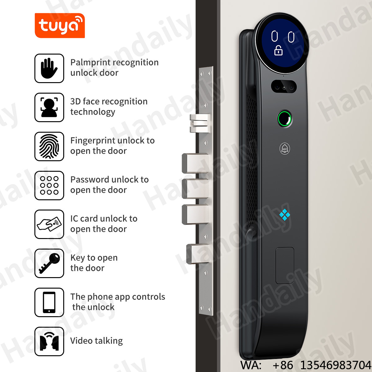 Serratura Intelligente HanDail - Smart Door Lock 3D Face Palm Vein recensione e prezzo