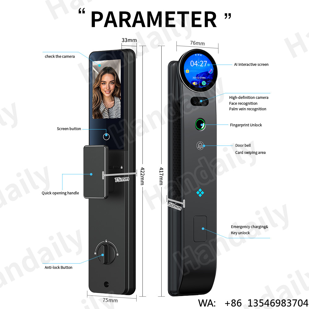 Serratura Intelligente HanDail - Smart Door Lock 3D Face Palm Vein recensione e prezzo