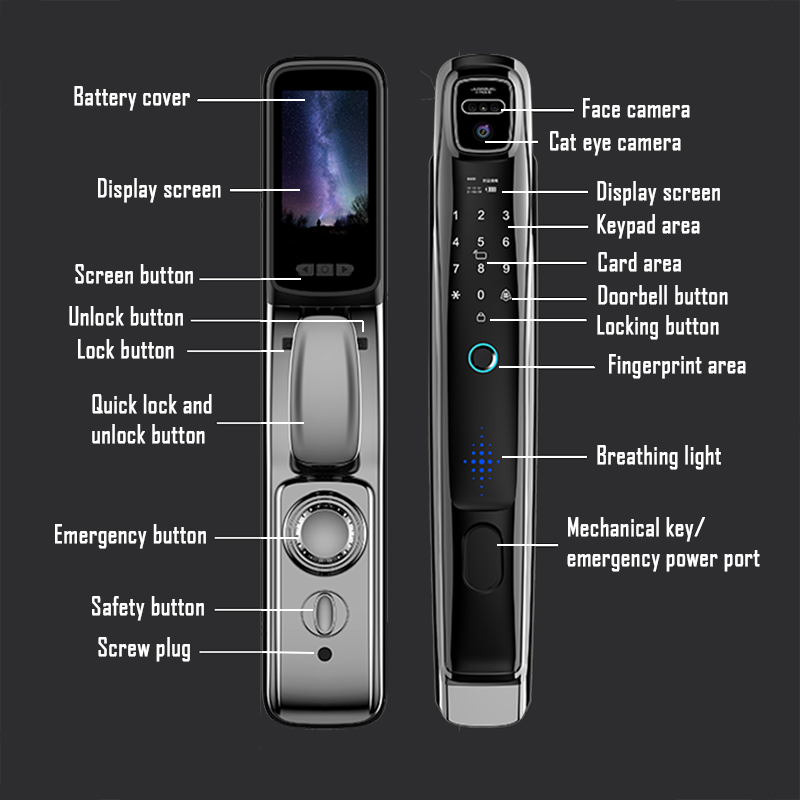 Wifi Tuya APP Riconoscimento f - Video Door Lock With Camera Peephole recensione e prezzo